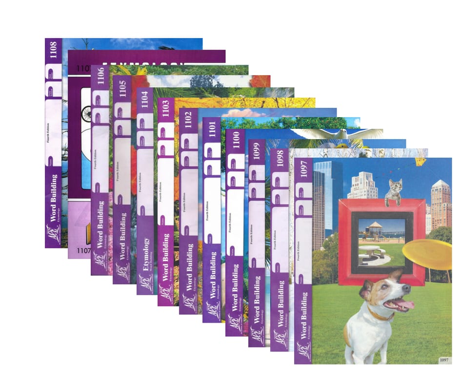 9th Grade Word Building Etymology Complete Set from Accelerated Christian Education ACE